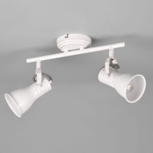 Φωτιστικό Spot Trio Lighting STEAM  2x E14 Λευκό Αντικέ Μεταλλικό   – 813400227