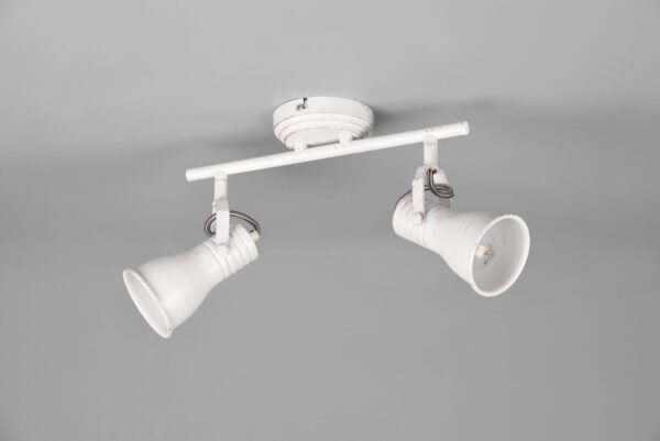 Φωτιστικό Spot Trio Lighting STEAM  2x E14 Λευκό Αντικέ Μεταλλικό   – 813400227