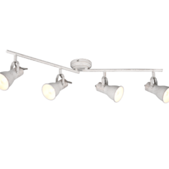Φωτιστικό Spot Trio Lighting STEAM 4x E14 Λευκό Αντικέ Μεταλλικό, Περιστρεφόμενο – 813400427