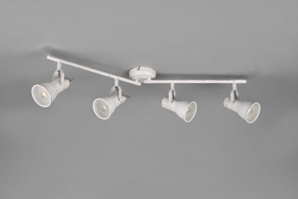 Φωτιστικό Spot Trio Lighting STEAM 4x E14 Λευκό Αντικέ Μεταλλικό, Περιστρεφόμενο – 813400427