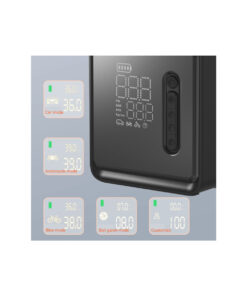 GloboStar® 81490 Φορητή Επαναφορτιζόμενη Ψηφιακή Τρόμπα – Κομπρέσορας Αέρος Αυτοκινήτου & Μοτοσυκλέτας – με Οθόνη LCD & Ενσωματωμένη Επαναφορτιζόμενη Μπαταρία Λιθίου 7800 mAh – Πίεση Αέρος Max 150 PSI – 5 Προγράμματα – Φακό LED – Power Bank με έξοδο USB 2.0 – Φορτιστή Αυτοκινήτου – Μ11.5 x Π5 x Υ13cm – 3 Χρόνια Εγγύηση