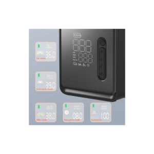 GloboStar® 81490 Φορητή Επαναφορτιζόμενη Ψηφιακή Τρόμπα – Κομπρέσορας Αέρος Αυτοκινήτου & Μοτοσυκλέτας – με Οθόνη LCD & Ενσωματωμένη Επαναφορτιζόμενη Μπαταρία Λιθίου 7800 mAh – Πίεση Αέρος Max 150 PSI – 5 Προγράμματα – Φακό LED – Power Bank με έξοδο USB 2.0 – Φορτιστή Αυτοκινήτου – Μ11.5 x Π5 x Υ13cm – 3 Χρόνια Εγγύηση