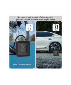 GloboStar® 81490 Φορητή Επαναφορτιζόμενη Ψηφιακή Τρόμπα – Κομπρέσορας Αέρος Αυτοκινήτου & Μοτοσυκλέτας – με Οθόνη LCD & Ενσωματωμένη Επαναφορτιζόμενη Μπαταρία Λιθίου 7800 mAh – Πίεση Αέρος Max 150 PSI – 5 Προγράμματα – Φακό LED – Power Bank με έξοδο USB 2.0 – Φορτιστή Αυτοκινήτου – Μ11.5 x Π5 x Υ13cm – 3 Χρόνια Εγγύηση