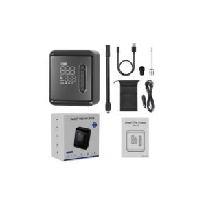 GloboStar® 81490 Φορητή Επαναφορτιζόμενη Ψηφιακή Τρόμπα – Κομπρέσορας Αέρος Αυτοκινήτου & Μοτοσυκλέτας – με Οθόνη LCD & Ενσωματωμένη Επαναφορτιζόμενη Μπαταρία Λιθίου 7800 mAh – Πίεση Αέρος Max 150 PSI – 5 Προγράμματα – Φακό LED – Power Bank με έξοδο USB 2.0 – Φορτιστή Αυτοκινήτου – Μ11.5 x Π5 x Υ13cm – 3 Χρόνια Εγγύηση