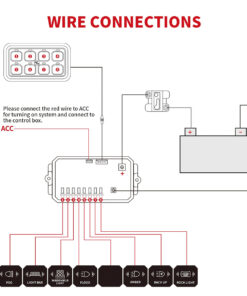 GloboStar® 81503 Ψηφιακό Πάνελ Ελέγχου Φωτισμού DIY Bluetooth για Οχήματα με 8 Διακόπτες On/Off DC 12-24V Max 1200W 60A Αδιάβροχο IP65 Μ12 x Π7 x Υ1.5cm – 2 Χρόνια Εγγύηση