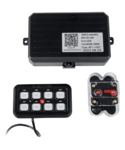 GloboStar® 81503 Ψηφιακό Πάνελ Ελέγχου Φωτισμού DIY Bluetooth για Οχήματα με 8 Διακόπτες On/Off DC 12-24V Max 1200W 60A Αδιάβροχο IP65 Μ12 x Π7 x Υ1.5cm – 2 Χρόνια Εγγύηση
