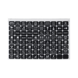 GloboStar® 81503 Ψηφιακό Πάνελ Ελέγχου Φωτισμού DIY Bluetooth για Οχήματα με 8 Διακόπτες On/Off DC 12-24V Max 1200W 60A Αδιάβροχο IP65 Μ12 x Π7 x Υ1.5cm – 2 Χρόνια Εγγύηση