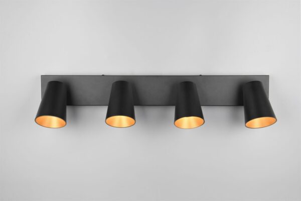 Πολύφωτο Σποτ Οροφής 4xGU10 Μαύρο Trio Lighting – 817100432