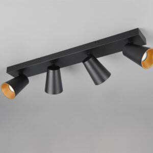 Πολύφωτο Σποτ Οροφής 4xGU10 Μαύρο Trio Lighting – 817100432