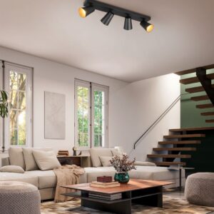 Πολύφωτο Σποτ Οροφής 4xGU10 Μαύρο Trio Lighting – 817100432