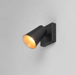 Φωτιστικό Σποτ Τοίχου/Οροφής Μαύρο Ματ SHARP 1xGU10 με Διακόπτη Trio Lighting – 817170132