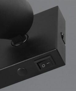 Φωτιστικό Σποτ Τοίχου/Οροφής Μαύρο Ματ SHARP 1xGU10 με Διακόπτη Trio Lighting – 817170132
