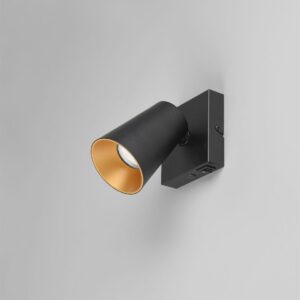 Φωτιστικό Σποτ Τοίχου/Οροφής Μαύρο Ματ SHARP 1xGU10 με Διακόπτη Trio Lighting – 817170132
