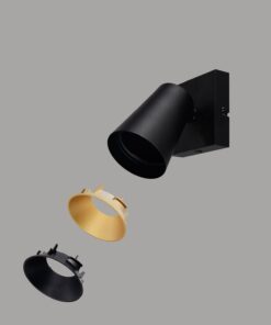 Φωτιστικό Σποτ Τοίχου/Οροφής Μαύρο Ματ SHARP 1xGU10 με Διακόπτη Trio Lighting – 817170132