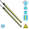 Σετ 2 Μπάρες Αλουμινίου DRL LED CREE COB 6W 600lm 120° DC 12V Αδιάβροχες IP65 Ψυχρό Λευκό 6000K GloboStar® 81721