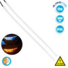 GloboStar® 81725 Σετ 2 ΕΛΑΣΤΙΚΑ – FLEXIBLE DRL + FLASH TURN LIGHT LED CREE COB 60cm 12W 1800lm 360° DC 12V Αδιάβροχα IP65 Πορτοκαλί – Ψυχρό Λευκό 6000K