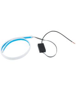 GloboStar® 81730 Σετ 2 ΕΛΑΣΤΙΚΑ – FLEXIBLE DRL + FLASH TURN LIGHT LED CREE COB 60cm 8W 1200lm 360° DC 24-30V Αδιάβροχα IP65 Πορτοκαλί – Ψυχρό Λευκό 6000K – 2 Χρόνια Εγγύηση