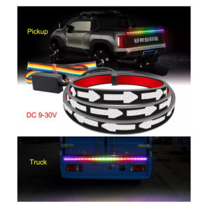 GloboStar® 81732 Car Backlit LED Strip Εύκαμπτη Ταινία 100cm Σήμανσης DRL Αυτοκινήτου 5 Προγραμμάτα Φωτισμού LED SMD 5050 7.6W DC 9-30V Αδιάβροχη IP65 RGB – 2 Χρόνια Εγγύηση