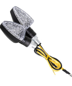 GloboStar® 81751 ΣΕΤ 2 x Φλάς Μοτοσυκλέτας Universal Triangle LED Diode 5W DC 12V Πορτοκαλί Αδιάβροχα IP65