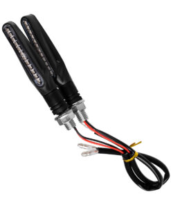 GloboStar® 81754 ΣΕΤ 2 x Φλάς Μοτοσυκλέτας Universal Line LED SMD 5050 5W DC 12V με Τρεχούμενο Εφέ Φωτισμού Πορτοκαλί Αδιάβροχα IP65