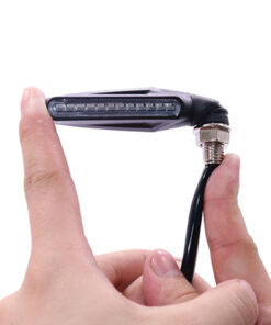 GloboStar® 81754 ΣΕΤ 2 x Φλάς Μοτοσυκλέτας Universal Line LED SMD 5050 5W DC 12V με Τρεχούμενο Εφέ Φωτισμού Πορτοκαλί Αδιάβροχα IP65