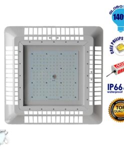 GloboStar® 115090 Φωτιστικό Οροφής για Βενζινάδικα Gas Station 140W AC 230V 19600lm 60° Αδιάβροχο IP65 Ψυχρό Λευκό 5000K