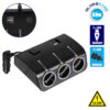GloboStar® 81806 Πολύπριζο – Φορτιστής Αυτοκινήτου 2 x USB 3.1A & 3 x Θύρες Αναπτήρα Αυτοκινήτου DC 12-24V Max 60W Μαύρο