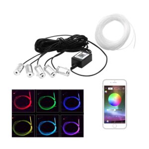 GloboStar® 81843 Car Optic Fiber LED Kit Smart Bluetooth – Φωτισμός Κιτ Οπτικής Ίνας Αυτοκινήτου DC 12V 10W με Smart Bluetooth Controller & Εφαρμογή APP Αδιάβροχο IP65 Πολύχρωμο RGB