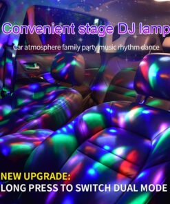 GloboStar® 81844 Φορητό Διακοσμητικό Φωτιστικό Ειδικών Φωτορυθμικών Εφέ PARTY Disco LED 3W DC 5V 300mAh Επαναφορτιζόμενο – Sound Activated – Καλώδιο Τροφοδοσίας USB – Βάση με Μαγνήτη – Πολύχρωμo RGB IP20 Μ7.5 x Π7.5 x Υ4.5cm