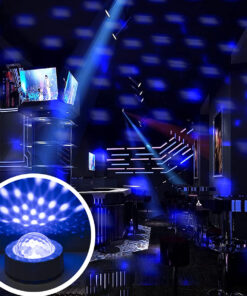 GloboStar® 81844 Φορητό Διακοσμητικό Φωτιστικό Ειδικών Φωτορυθμικών Εφέ PARTY Disco LED 3W DC 5V 300mAh Επαναφορτιζόμενο – Sound Activated – Καλώδιο Τροφοδοσίας USB – Βάση με Μαγνήτη – Πολύχρωμo RGB IP20 Μ7.5 x Π7.5 x Υ4.5cm