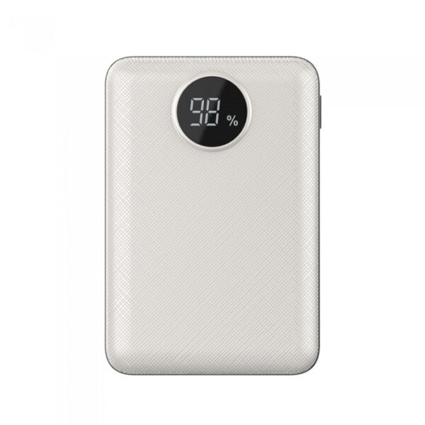 Power Bank 10000mAh με Οθόνη και 2 Θύρες USB Λευκό V-TAC – 8187