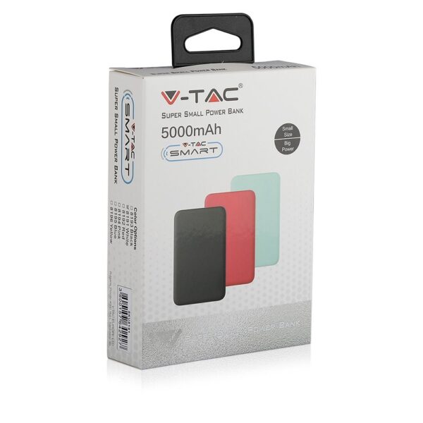 Power Bank 5000mAh με 2 Θύρες USB Λευκό V-TAC – 8191