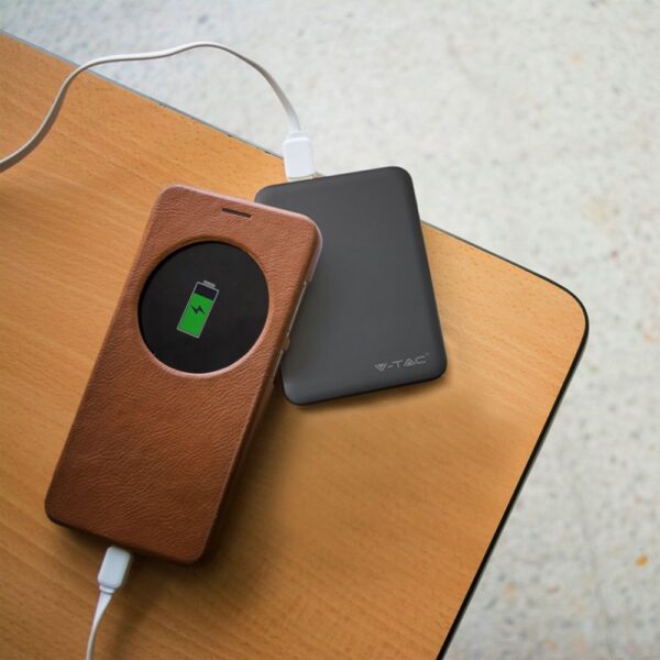 Power Bank 5000mAh με 2 Θύρες USB Μαύρο V-TAC – 8193