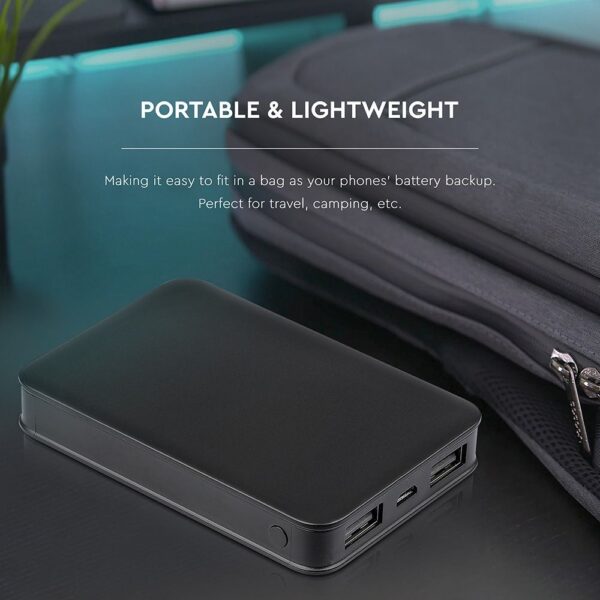 Power Bank 5000mAh με 2 Θύρες USB Μαύρο V-TAC – 8193
