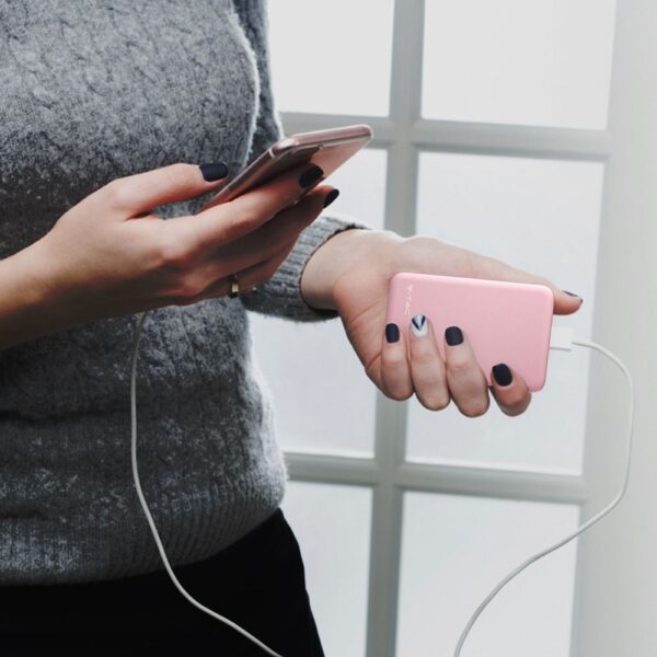 Power Bank 5000mAh με 2 Θύρες USB Ροζ V-TAC – 8194