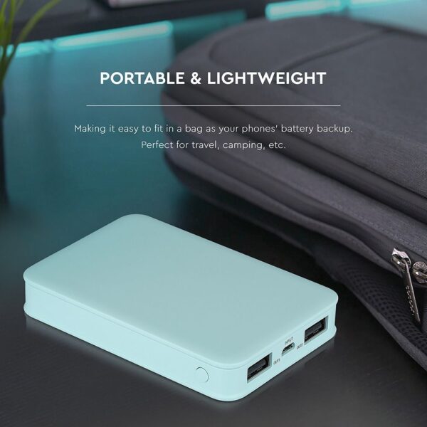 Power Bank 5000mAh με 2 Θύρες USB Μπλε V-TAC – 8195