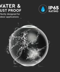 LED Φωτιστικό Τοίχου Στρογγυλό 6W V-TAC Μαύρο Αδιάβροχο IP65 SMD Θερμό Λευκό 3000Κ – 8303