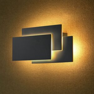 LED Φωτιστικό Απλίκα 11W V-TAC Ορθογώνιο Μαύρο Θερμό 3000Κ – 218204