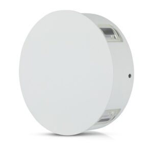 LED Φωτιστικό Τοίχου 4W V-TAC Λευκό Στρογγυλό Αδιάβροχο IP65 SMD Θερμό Λευκό 3000Κ – 8213
