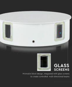 LED Φωτιστικό Τοίχου 4W V-TAC Λευκό Στρογγυλό Αδιάβροχο IP65 SMD Θερμό Λευκό 3000Κ – 8213