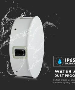 LED Φωτιστικό Τοίχου 4W V-TAC Λευκό Στρογγυλό Αδιάβροχο IP65 SMD Θερμό Λευκό 3000Κ – 8213