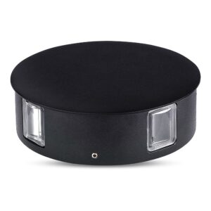 LED Φωτιστικό Τοίχου 4W V-TAC Μαύρο Στρογγυλό Αδιάβροχο IP65 SMD Φυσικό Λευκό 4000Κ – 8216
