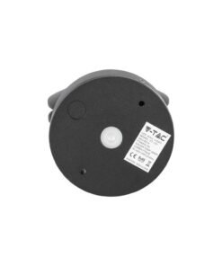 LED φωτιστικό τοίχου 2W στρογγυλό, μαύρο χρώμα, κατάλληλο για εσωτερική χρήση με κάλυψη 220-240V, 3000K θερμό φως.