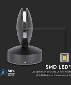 Λάμπα LED τεχνολογίας SMD, μαύρη, εξοικονομεί 80% ενέργεια, ανθεκτική και μακράς διάρκειας φωτισμός.