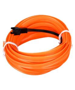GloboStar® 82201 TUBE 360° Degree Διακοσμητική EL-Wire Neon Αυτοκινήτου Κορδόνι ΣΕΤ 3m 1W/3m 30lm/m 360° DC 12V με Βύσμα Αναπτήρα Αυτοκινήτου Αδιάβροχη IP68 Πορτοκαλί