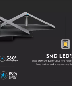 LED Απλίκα Κύβοι 9W Μαύρο Σώμα Αρχιτεκτονικού Φωτισμού 3000K Θερμό V-TAC – 8223