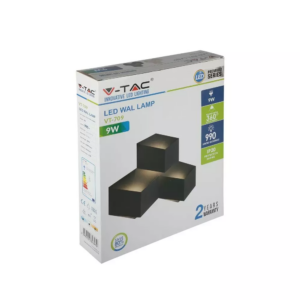 LED Απλίκα Κύβοι 9W Μαύρο Σώμα Αρχιτεκτονικού Φωτισμού 3000K Θερμό V-TAC – 8223