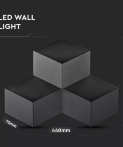 LED Απλίκα Κύβοι 9W Μαύρο Σώμα Αρχιτεκτονικού Φωτισμού 3000K Θερμό V-TAC – 8223