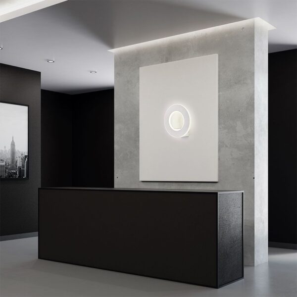 LED Φωτιστικό Τοίχου 9W V-TAC Λευκό Στρογγυλό SMD Θερμό Λευκό 3000Κ – 8225