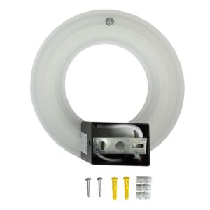 LED Φωτιστικό Τοίχου 9W V-TAC Μαύρο Στρογγυλό SMD Θερμό Λευκό 3000Κ – 8227